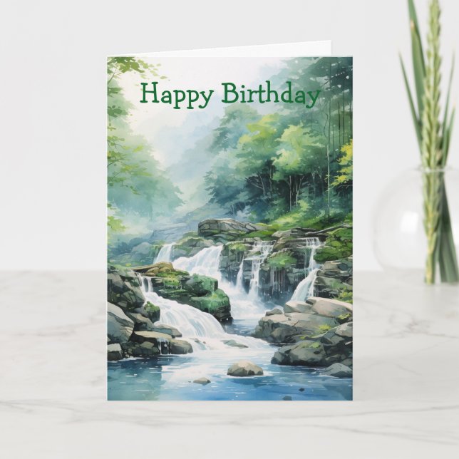 Forest Waterfall Card (Front)