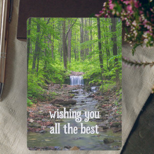 Forest waterfall  holiday card