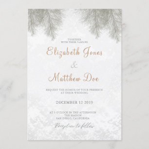 Forest Wedding A Winter Wedding Invitation