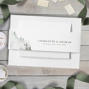 Forest Wedding Belly Band Invitation Belly Band