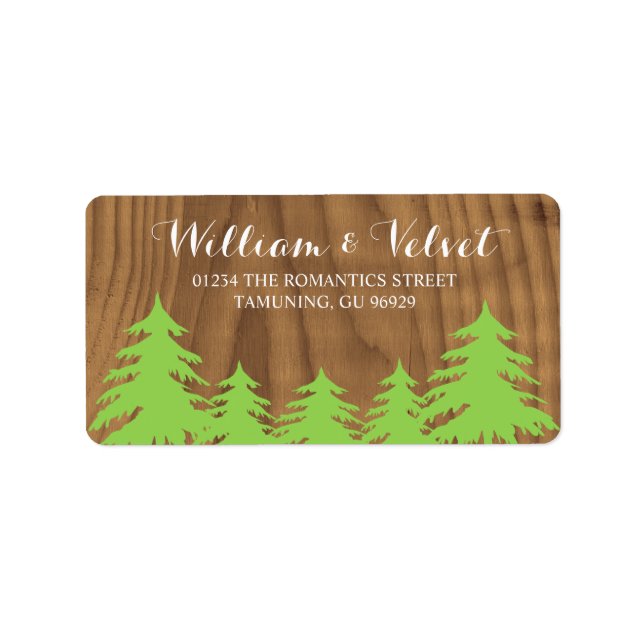 Forest Wedding Labels (Front)