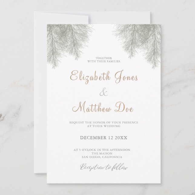 Forest Wedding Mountain Wedding Invitation (Front)