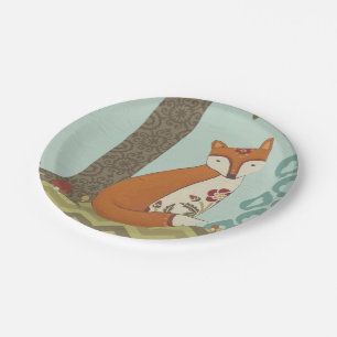 Forest Whimsy III Paper Plate
