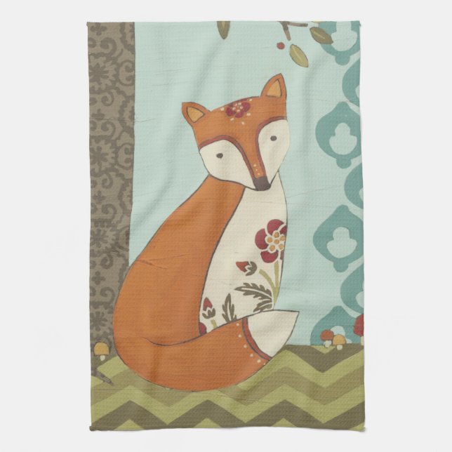 Forest Whimsy III Tea Towel (Vertical)