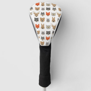 Forest Wild Animals Illustration Golf Head Cover