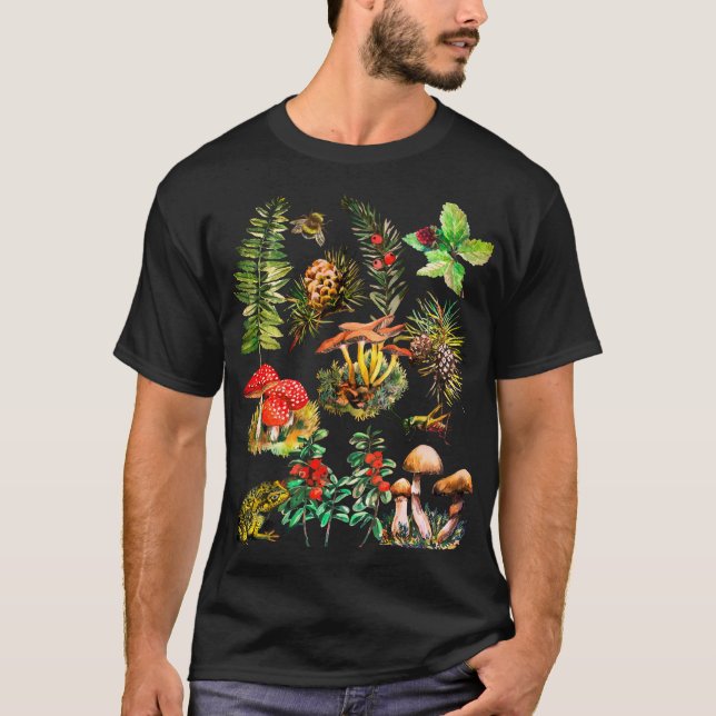 Forest, wild mushrooms T-Shirt (Front)