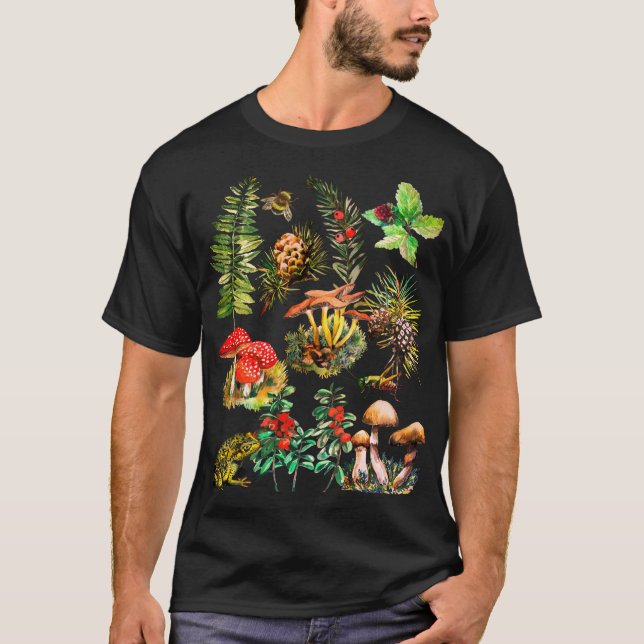 Forest, wild mushrooms T-Shirt (Front)