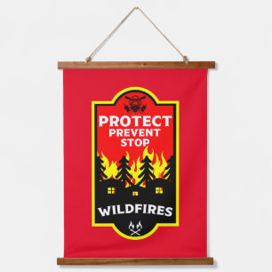 Forest Wildfire Prevention Hanging Tapestry