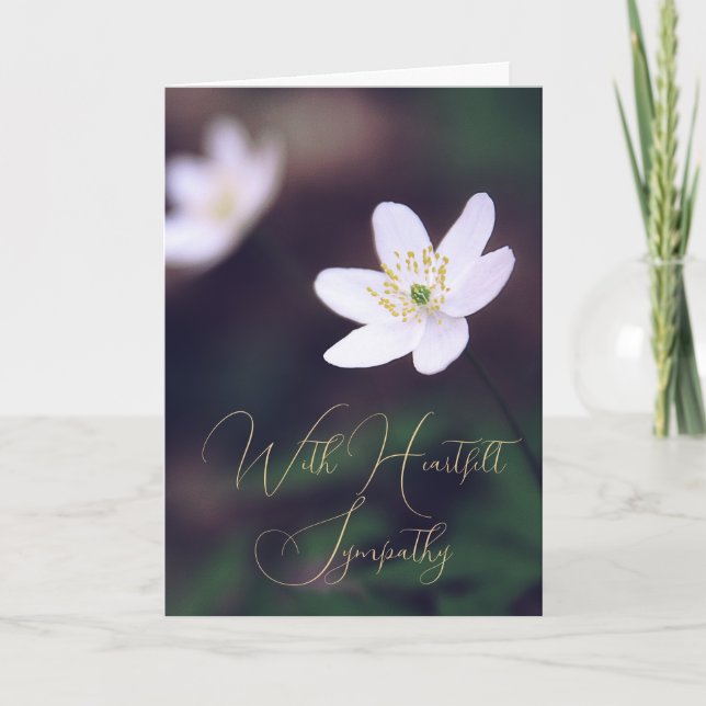 Forest Wildflower Floral Sympathy Cards (Front)