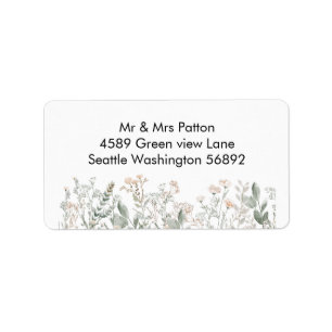 Forest Wildflowers Address Label
