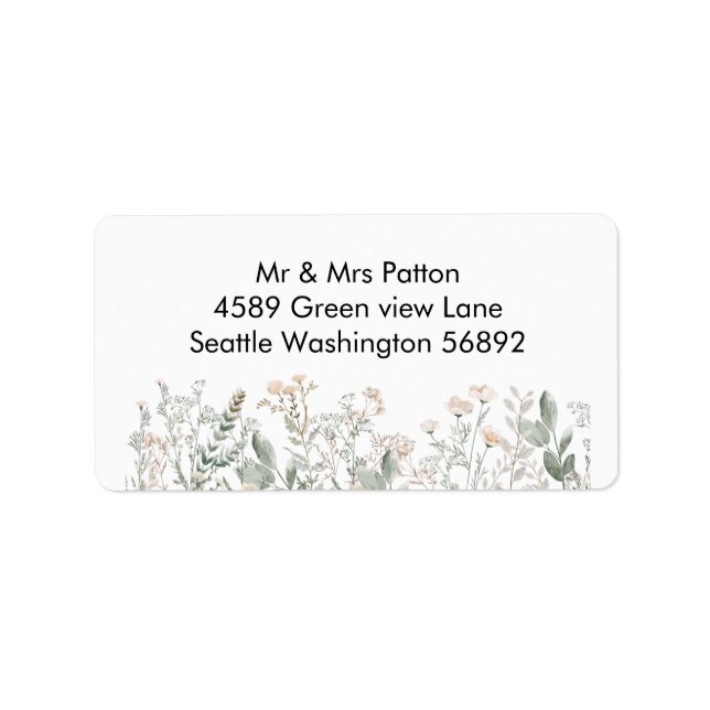 Forest Wildflowers Address Label (Front)