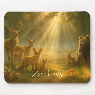 Forest wildlife animals - Personalized Mouse Pad