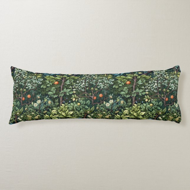 Forest,William Morris,Floral pattern,Arts nature Body Cushion (Front)