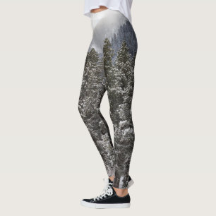 Forest Winter Snow Scene Leggings