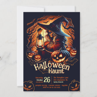 Forest Witch Halloween Invitation