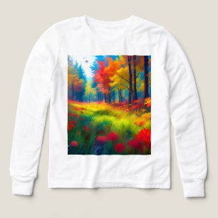 Forest with Colourful Trees And Flowers