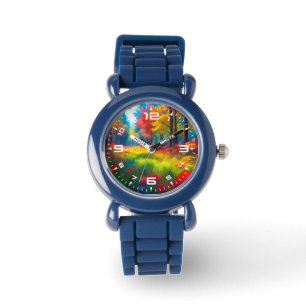 Forest with Colourful Trees And Flowers-47560 Watch