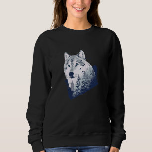 Forest Wolf Wilderness Nature Wild Animal   1 Sweatshirt