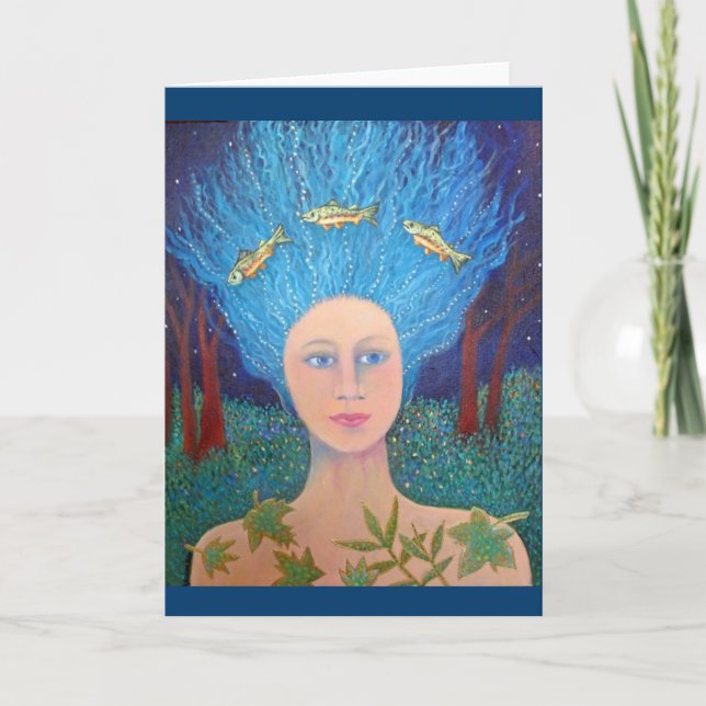 FOREST WOMAN greeting card (Front)