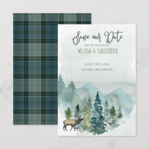 Forest Wonder Rustic Save Our Date Invitation