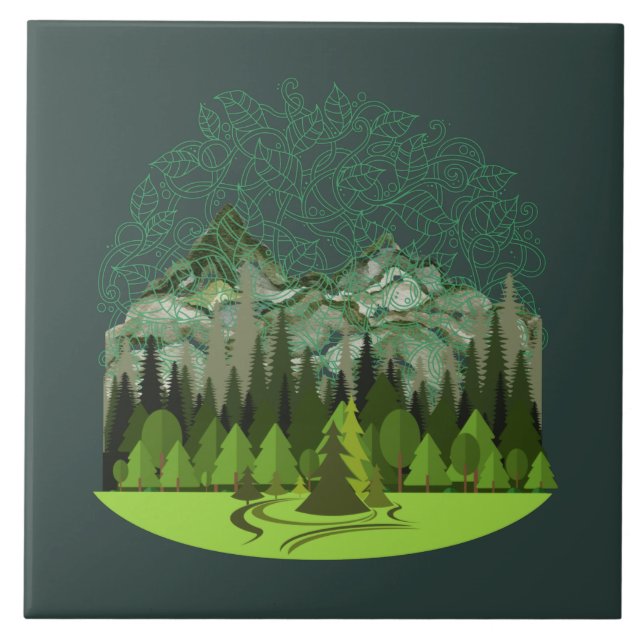 Forest, Wood, Nature Tile (Front)