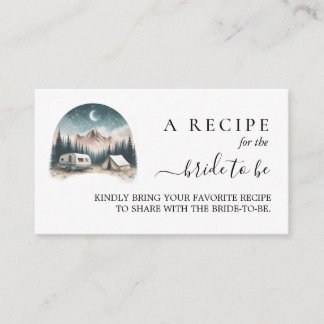 Forest Wood Sky Tree Fire Camping Bridal Shower Enclosure Card
