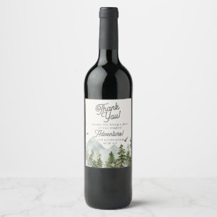 Forest Woodland Adventure Awaits Wine Label