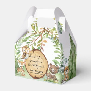 Forest Woodland Animal Baby Shower  Favour Box