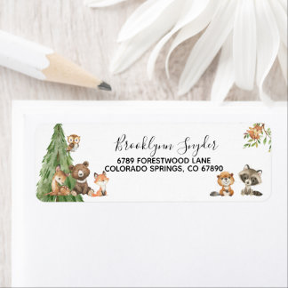 Forest Woodland Animal Return address