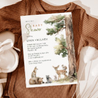 Forest Woodland Animals Couples Baby Shower