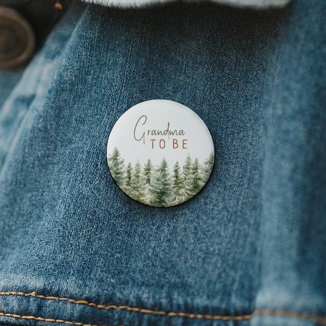 Forest Woodland Animals Grandma To Be 6 Cm Round Badge (Creator Uploaded)