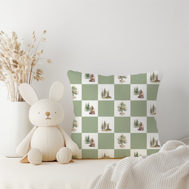 Forest Woodland Animals Pattern Baby Shower Cushion (Creator Uploaded)