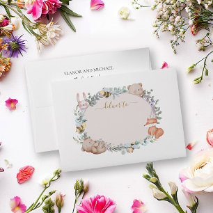 Forest Woodland Animals Rustic Boho Envelope