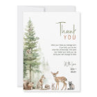 Forest Woodland Animals Vertical Baby Shower Flat