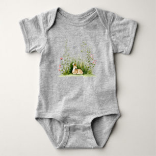 Forest Woodland Baby Deer Baby Bodysuit