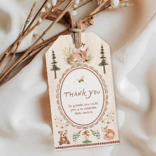 Forest Woodland Baby Shower Thank you Gift Tags