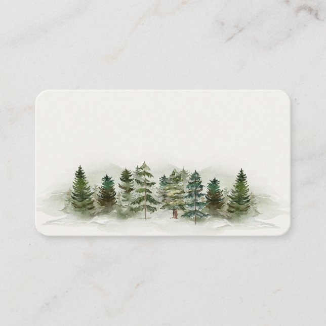 forest woodland place card birthday or baby shower (Front)