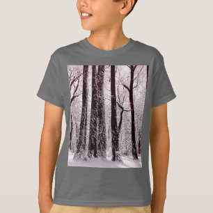 FOREST WOODS SNOWY WINTER SCENERY T-Shirt