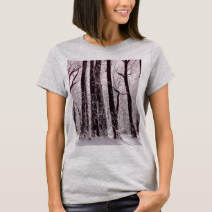 FOREST WOODS SNOWY WINTER SCENERY T-Shirt