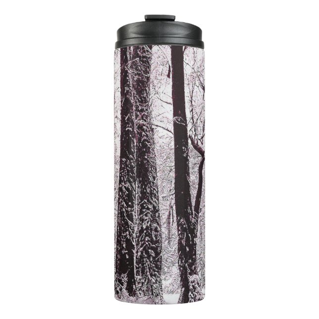 FOREST WOODS SNOWY WINTER SCENERY   THERMAL TUMBLER (Front)