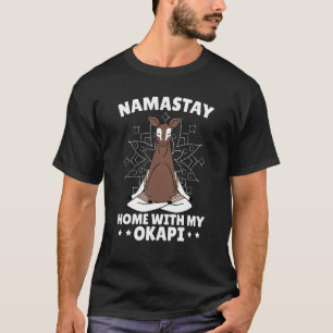 Forest Zebra Herbivore Animal Yoga Okapi Animal T-Shirt