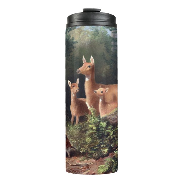 Forested Deer Thermal Tumbler (Front)