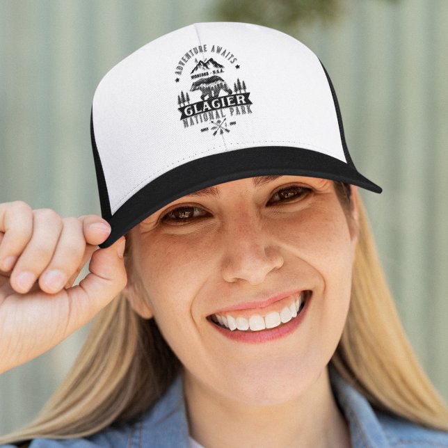 Forested Landscape of Glacier National Park Trucker Hat (Creator Uploaded)