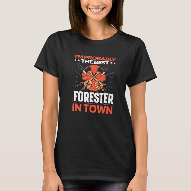 Forester Axe - Timberjack Logger Lumberjack Premiu T-Shirt (Front)