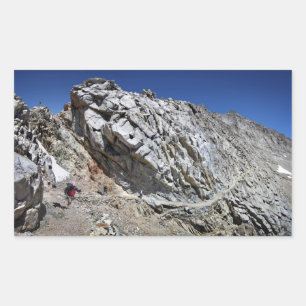 Forester Pass Catwalk - John Muir Trail Rectangular Sticker