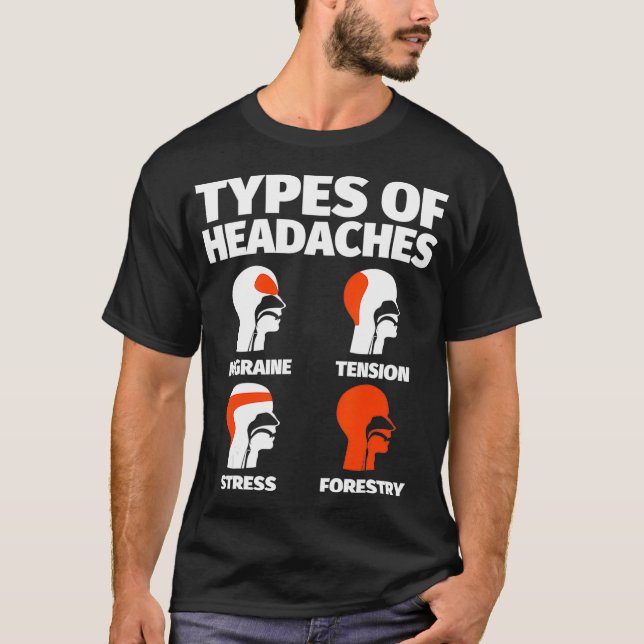 Forestry Funny Sayings Headache Meme T-Shirt (Front)