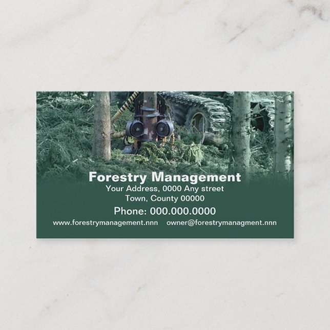 Forestry industries business card (Front)