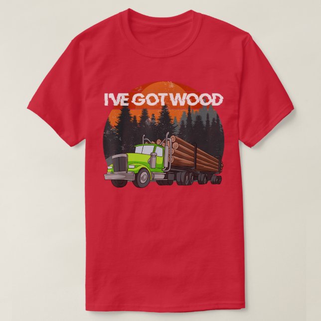 Forestry Logging Lumberjack Truck Driver  T-Shirt (Design Front)