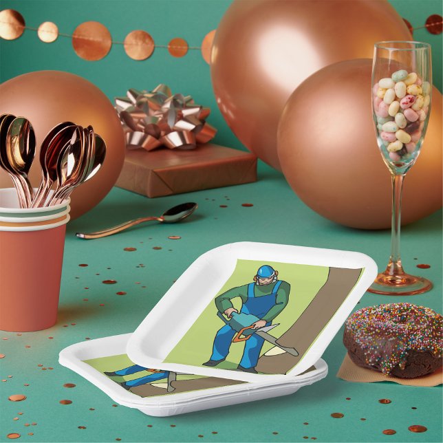 Forestry Worker Paper Plate (Creator Uploaded)