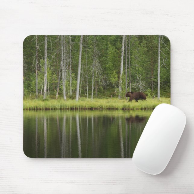 Forests | Bear at Taiga Forest Northern Finland Mouse Pad (With Mouse)